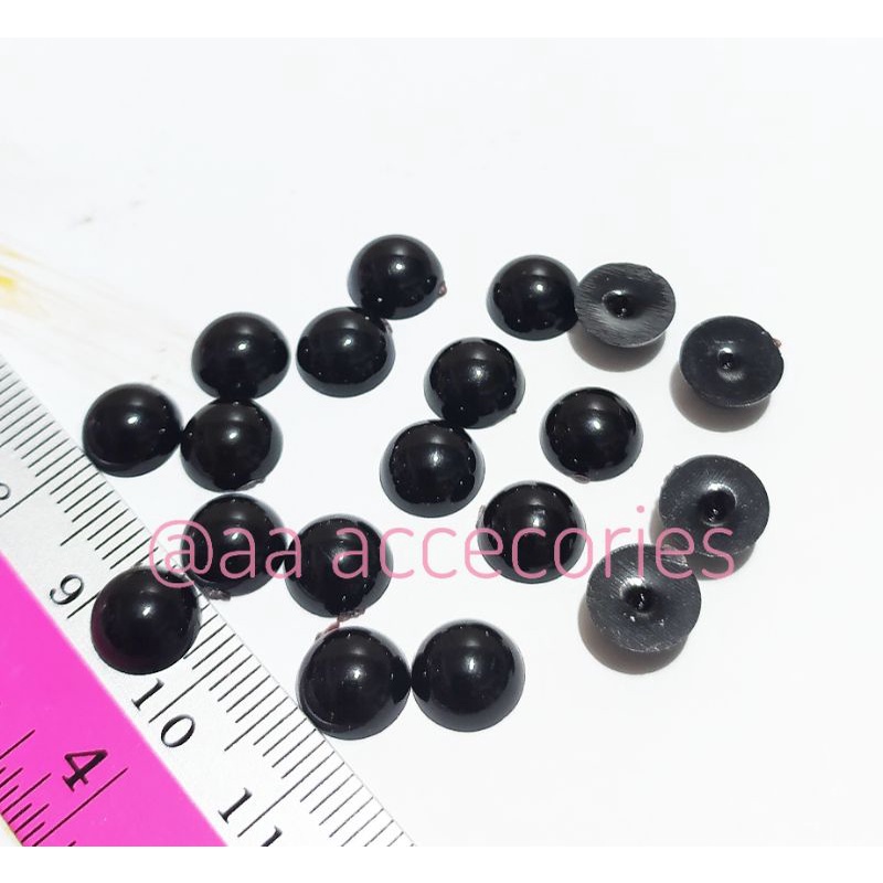 Mutbel HITAM mutiara belah 8mm isi 25bh