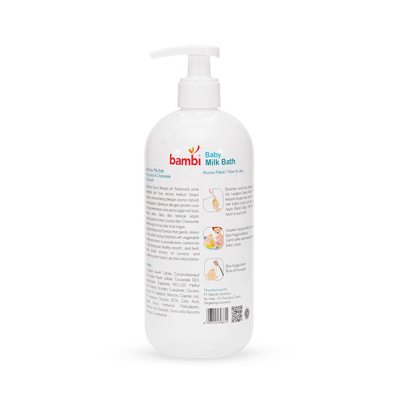 Bambi Baby Milk Bath Pump 500 ml / refill 450ml