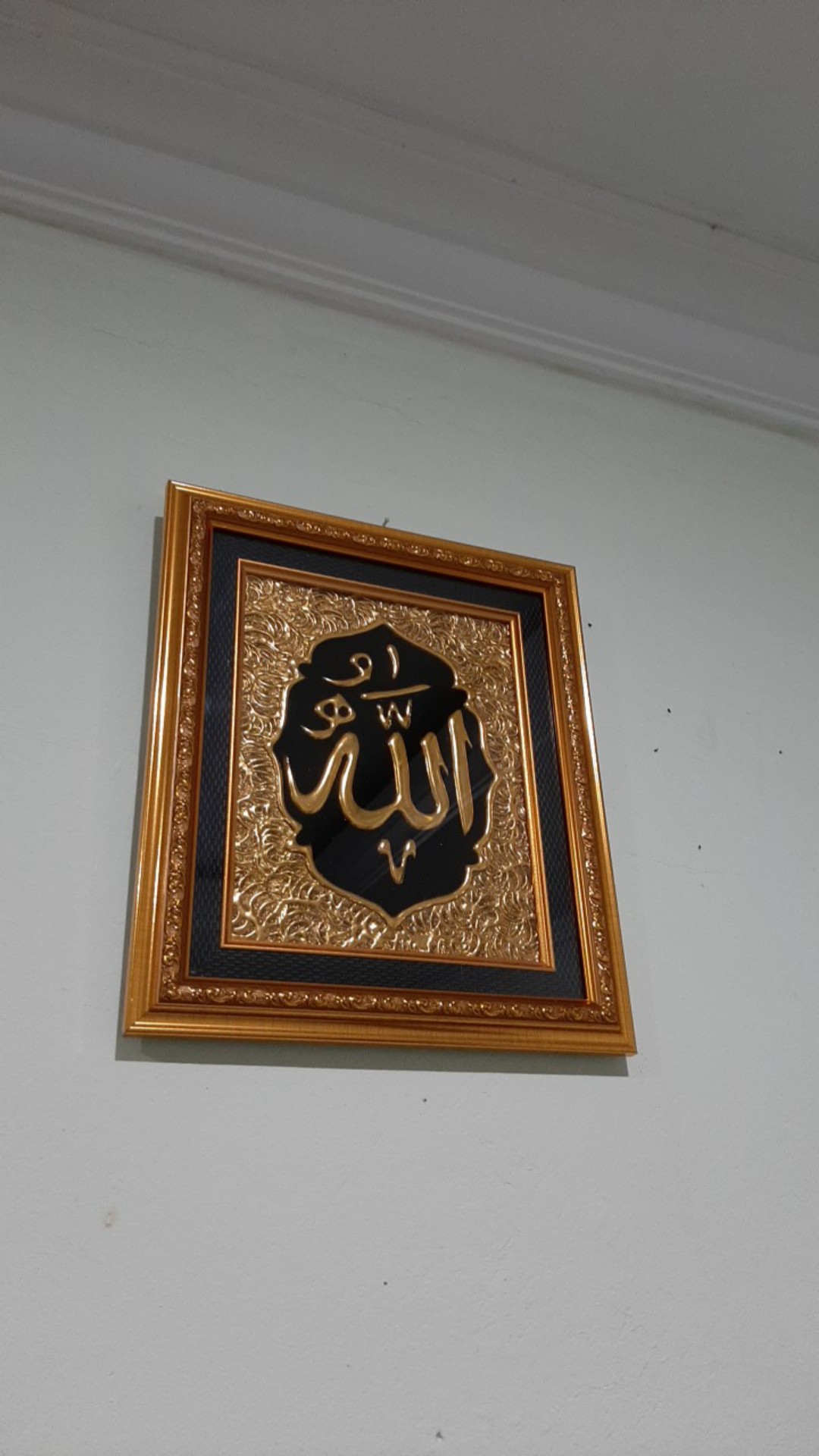 Pajangan Dinding Mewah Lafadz Allah Muhammad | Kaligrafi Timbul 3d Gold Silver