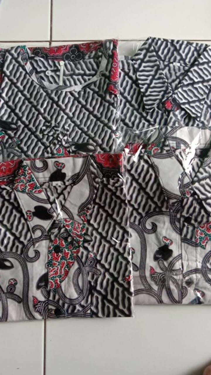 Batik Couple Keluarga Sania Ruffle Ori Ndoro Jowi Dnt Motif Morena