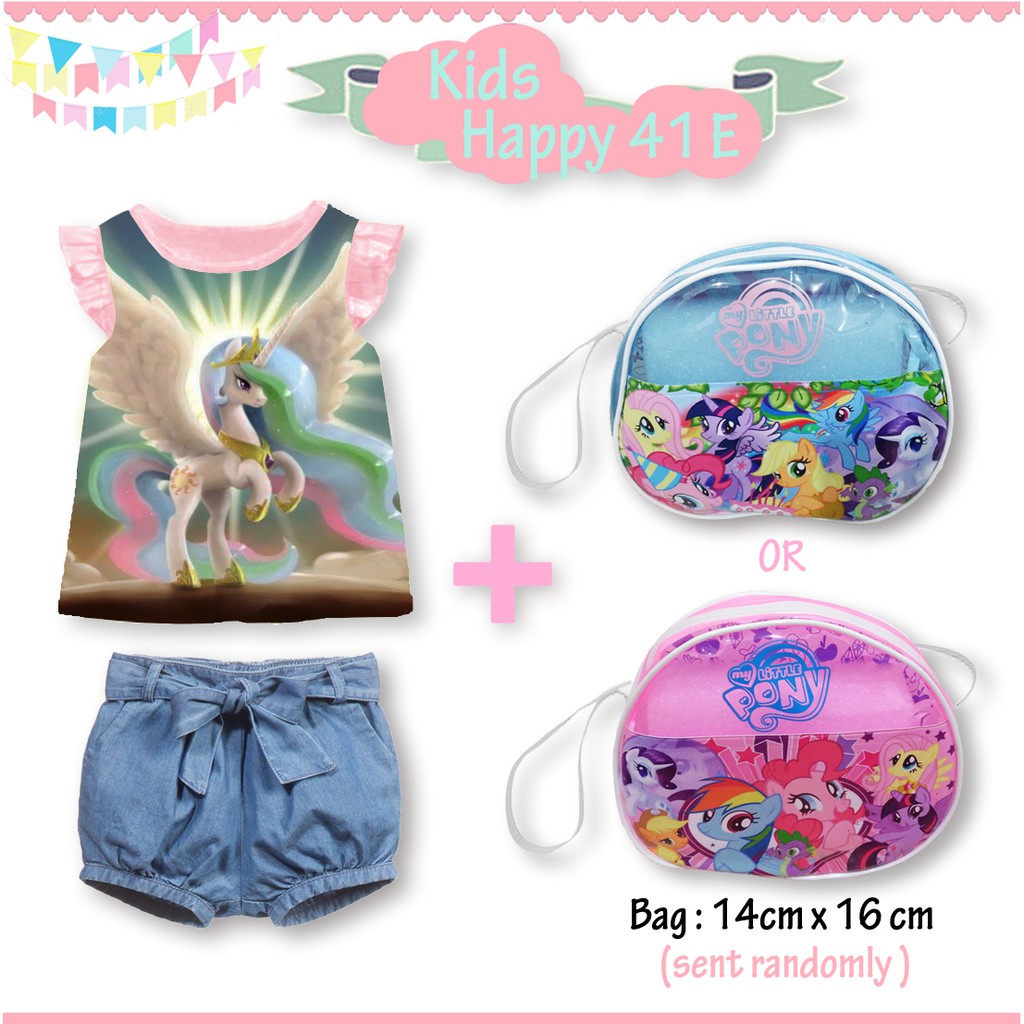 KH41 TEEN BAJU ANAK MYLITTLEPONY + JEANS