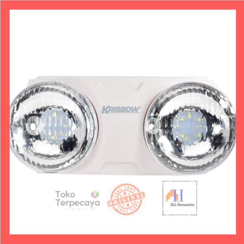 Lampu Emergency/Krisbow Lampu Darurat Twin Spot 5w