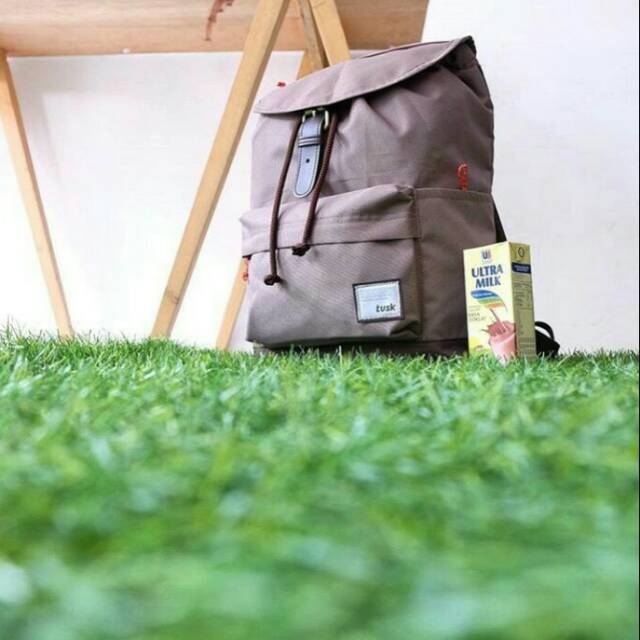 Tas Ransel Backpack Laptop Kuliah Tusk Luna Khaki Drill