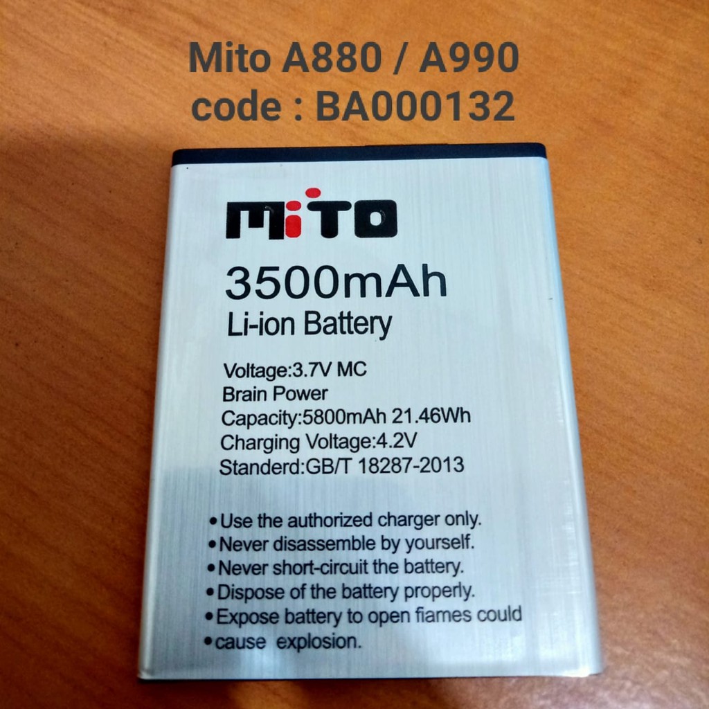 BATERAI BATRE MITO BA000132 BATERAY MITO A880 A990