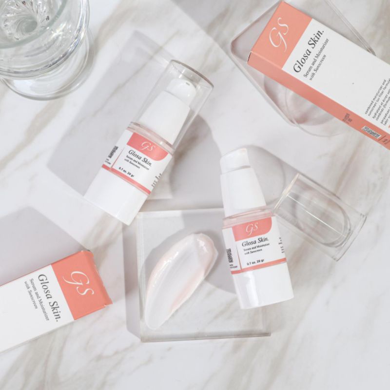 ❤️AMELIA❤️ (BPOM)*AGEN RESMI GLOSA SKIN*SERUM AND MOISTURIZER WITH SUNSCREEN
