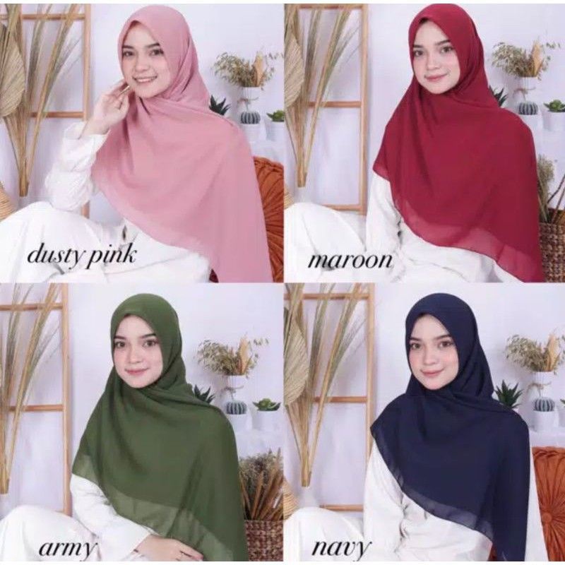 HIJAB SEGI EMPAT PARIS PREMIUM,PARIS POLOS KW2,SEGI EMPAT PARIS ORIGINAL