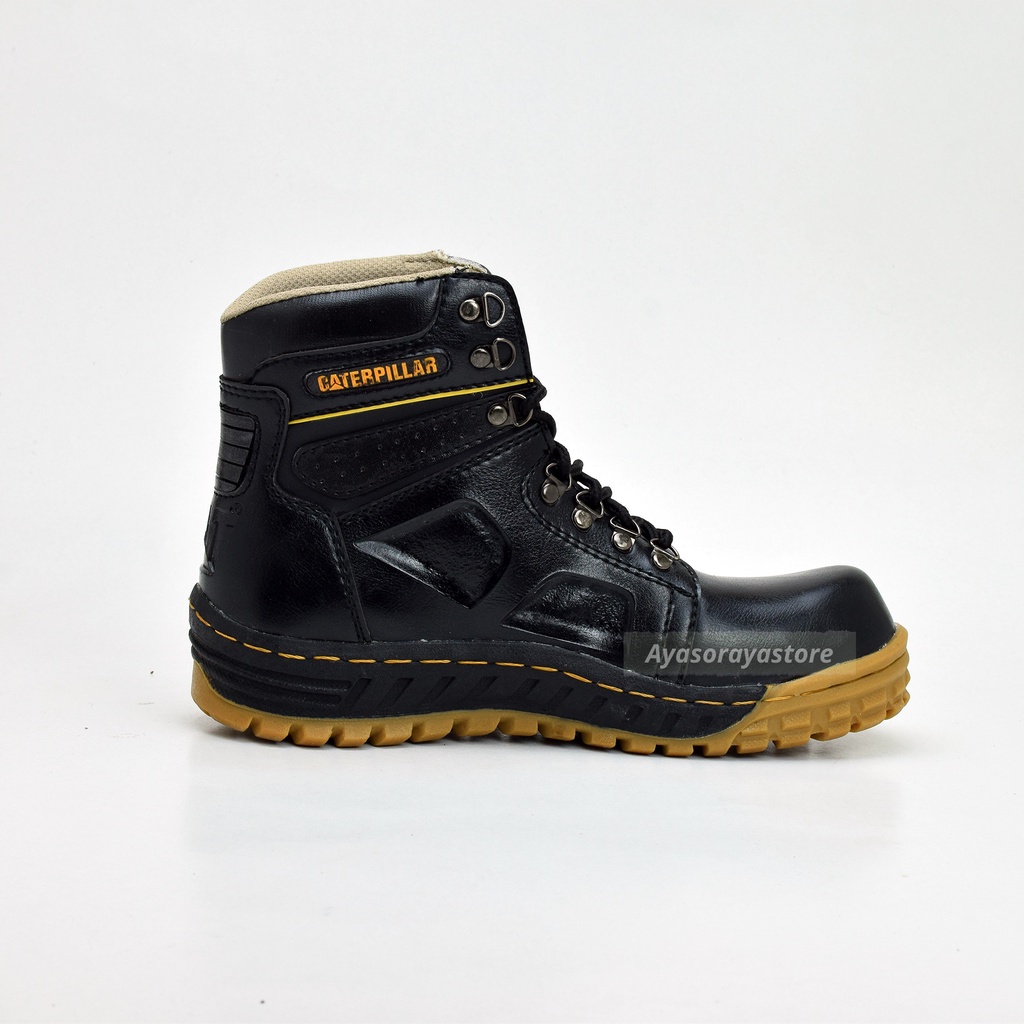 Sepatu Safety Boots Ujung Besi Pria Caterpillar Bisa Untuk kerja Touring dan Nongkrong