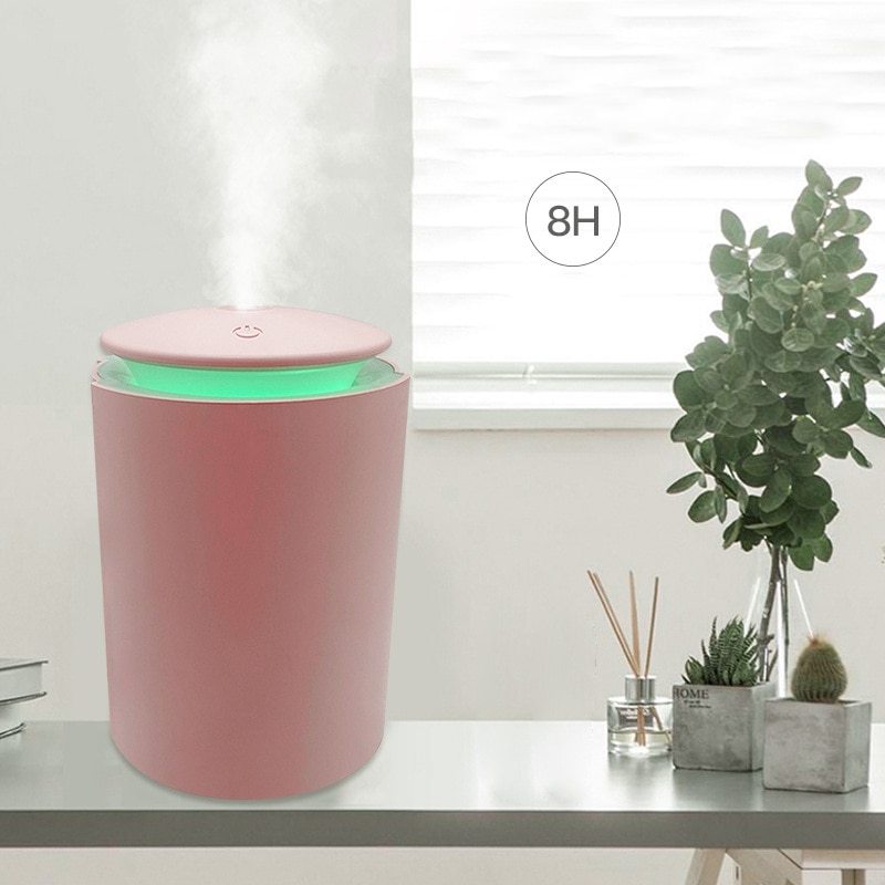 Humidifier Pelembab Udara Aromaterapi Essential Oil Diffuser 260ML Dengan Lampu Malam LED