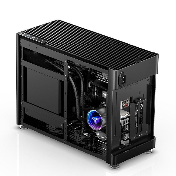 JONSPLUS ALUMINUM ITX CASE i100 PRO GLASS MINI ITX BLACK CASING