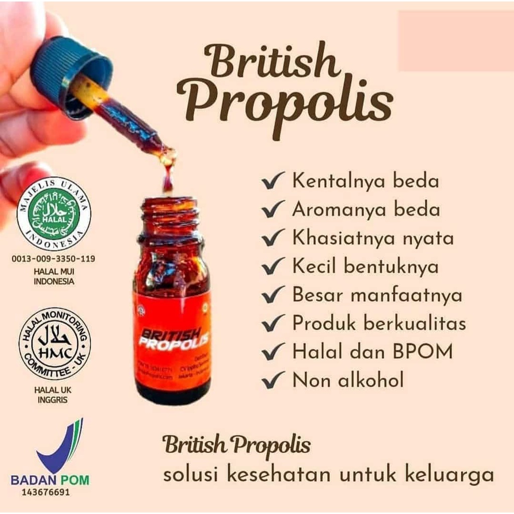 RC British Propolis Original isi1 Botol 100% Suplemen Obat Herbal Alami