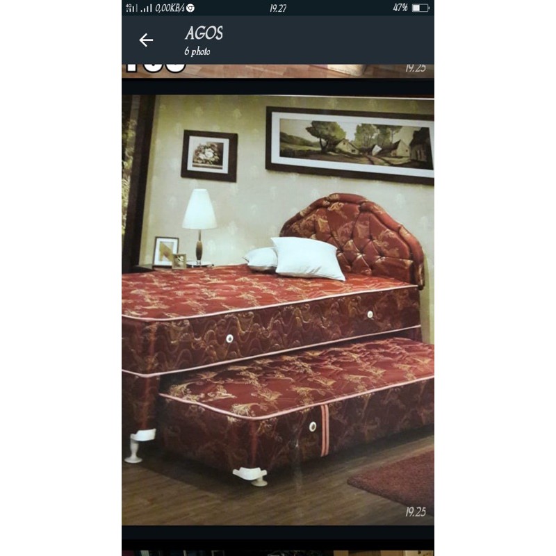 CENTRAL DOUBLE SPRINGBED  2in1 SET KOMPLIT