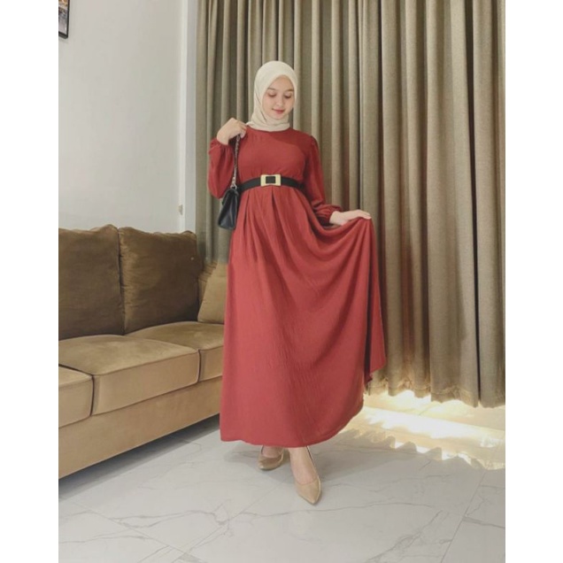 DEWI MIDI DRESS CRINCLE AIRFLOW