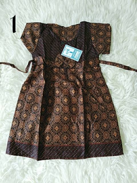 Dress batik anak coklat manis