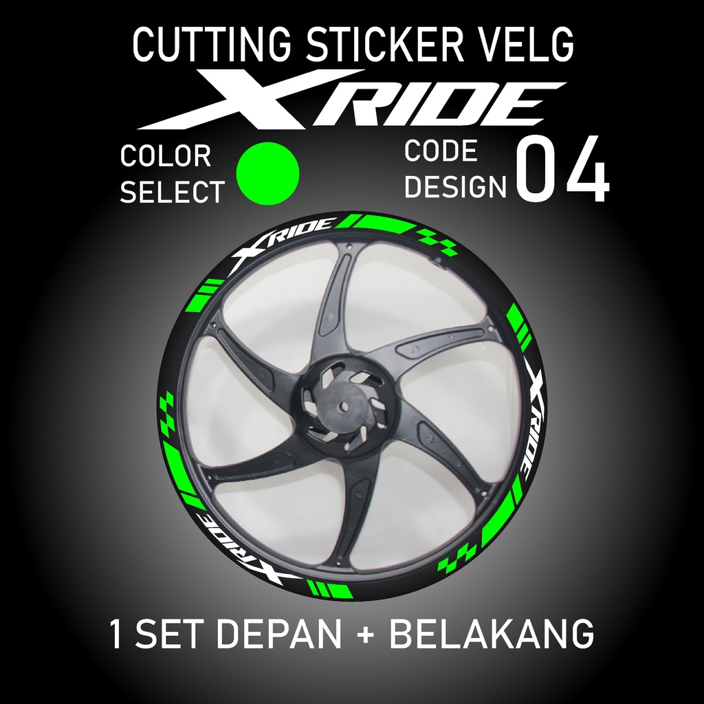 Kenzie Sticker - Aksesoris Stiker Cutting Sticker List Velg Yamaha XRIDE 125 New Old Racing Lis Pele