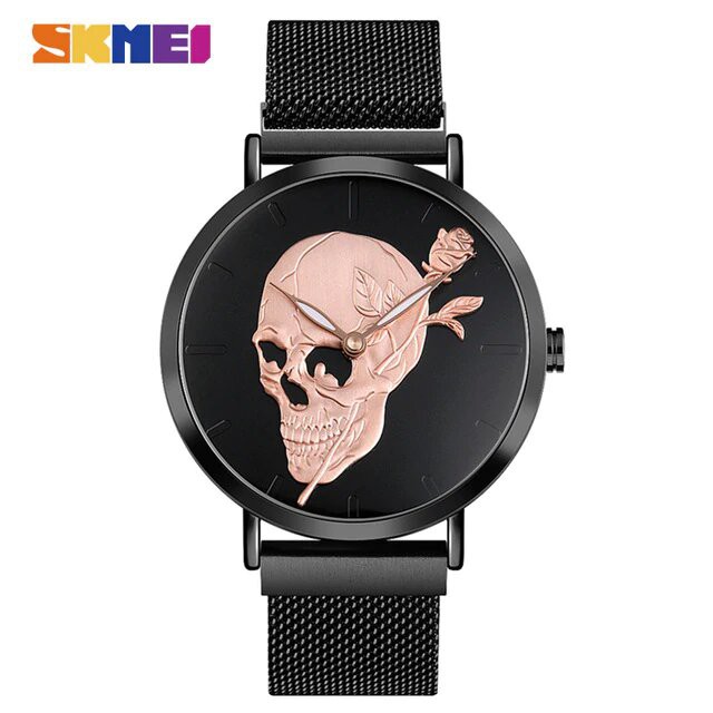 Jam Tangan Pria / SKMEI Skull 9173 / Jam Tangan Analog Original / SKMEI