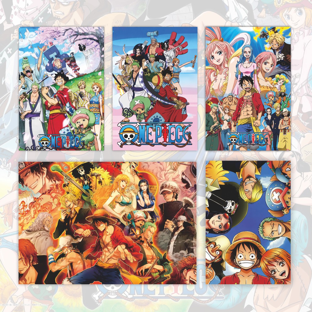 Poster Anime One Piece - Size A3+ Luffy Zoro Nami Robin-3