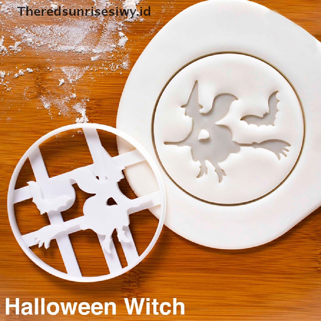 # Alat Rumah Tangga # 1 / 3Pcs Cetakan Pemotong Adonan Kue Desain Pumpkin Witch Black Cat Untuk Halloween