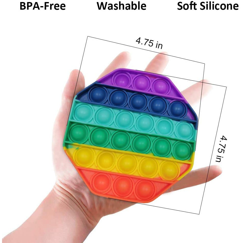 PUSH POP IT FIDGET TOY RAINBOW MAINAN ANAK BUBBLE SENSORIK TOYS STRESS RELIVER BUBBLE-5