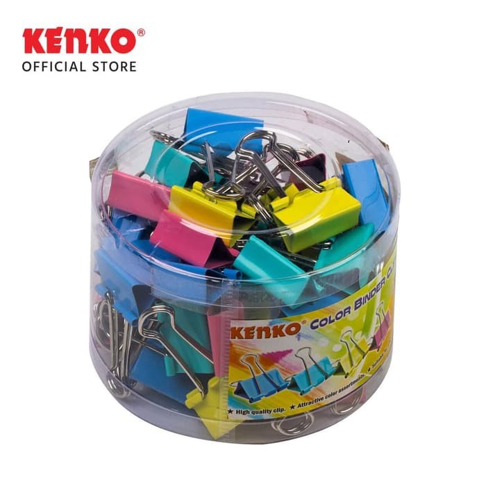 

Color Binder Clips KENKO No 155 - 24 Pcs