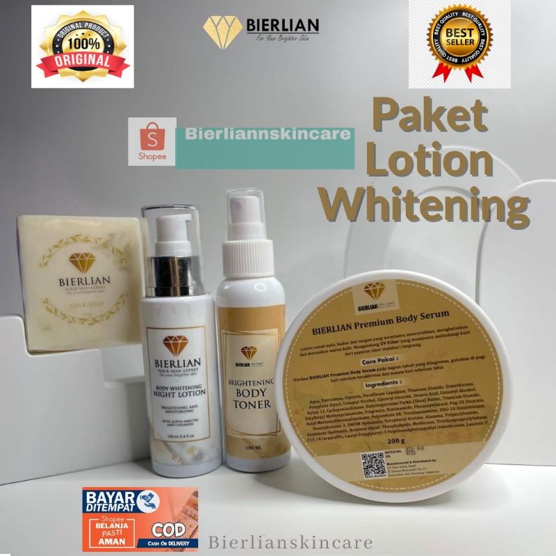 (BPOM) BIERLIAN SKINCARE ORIGINAL PAKET HANDBODY WHITENING BODYSERUM