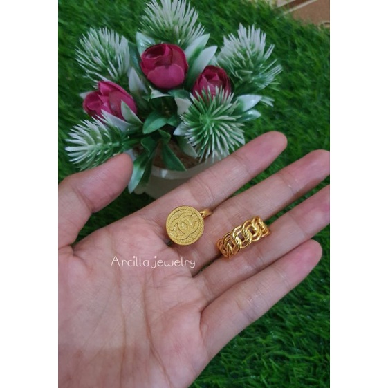 Cincin koin Replika emas 24 k