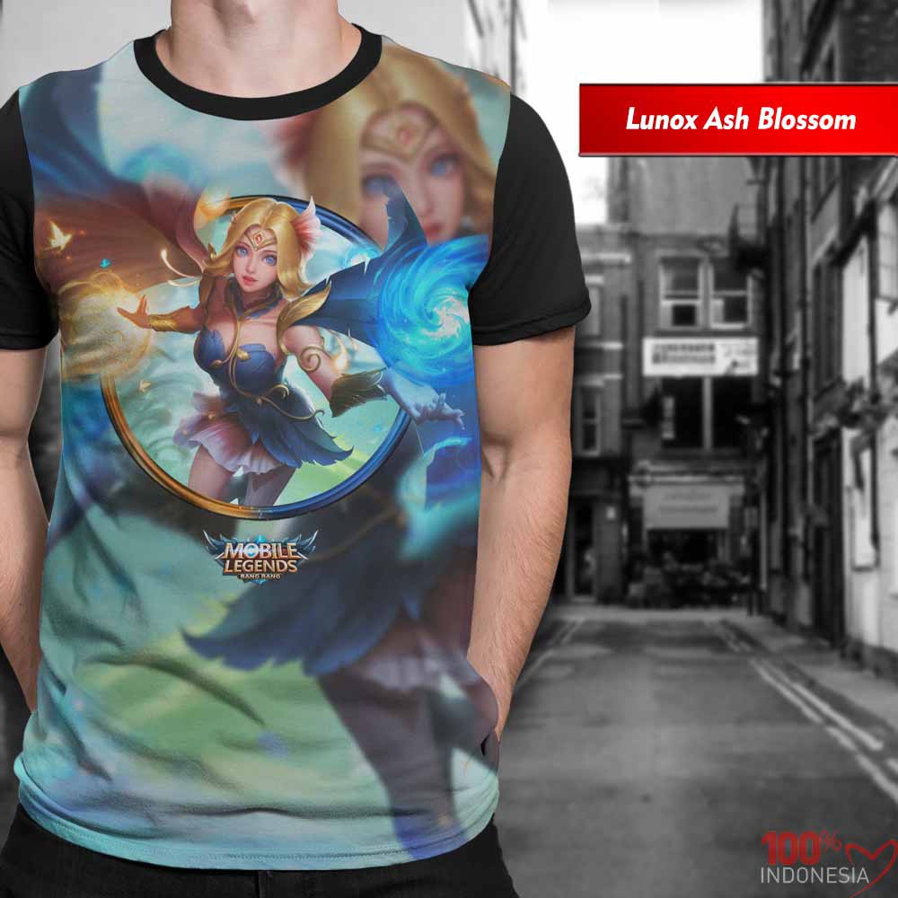 Distro Kaos Print 3D Mobile Legend Limited Lunox Ash Blossom  - Pusat Kaos Print