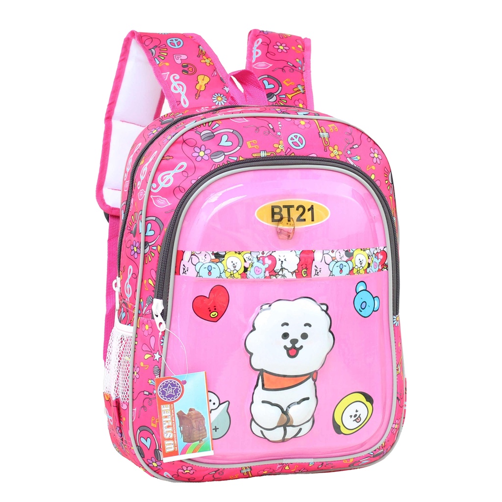 Ransel Anak Sekolah Cewek Cowok Ransel LED Lampu Nyala Karakter Motif Kartun PAUD Playgroup TK Lucu