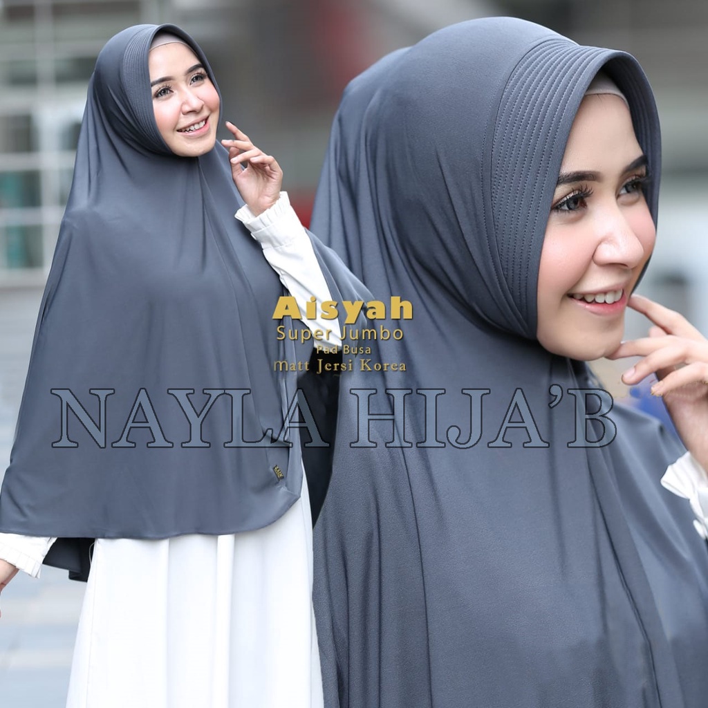 BERGO TERMURAH  JILBAB INSTAN AISYAH XL  KERUDUNG JUMBO JERSEY TERLARIS NAYLA HIJA'B