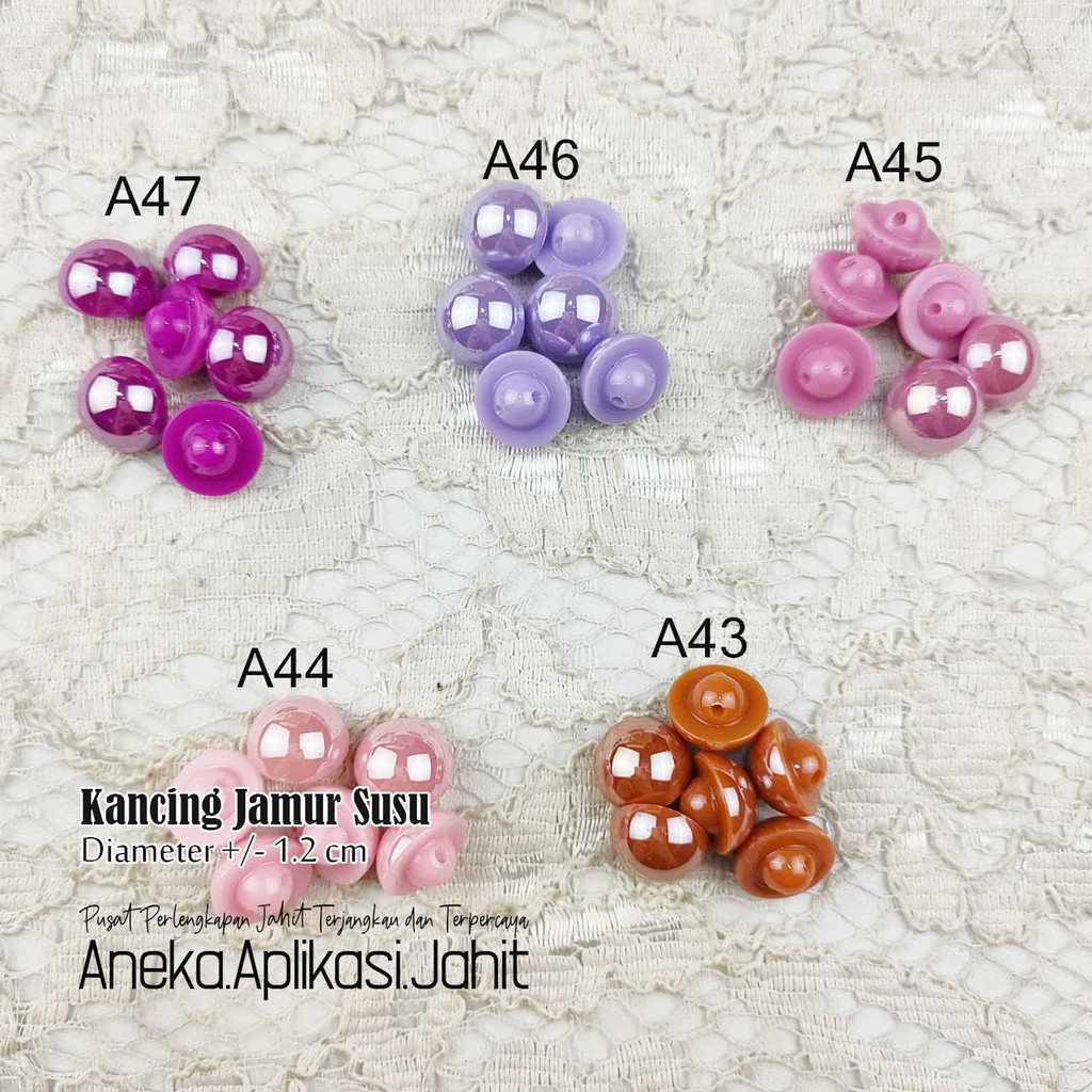 

[1/2] 100 BIJI KANCING JAMUR SUSU 1.2 CM