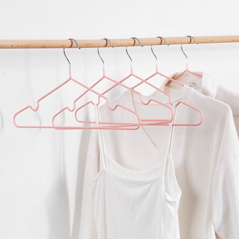 HANGER BAJU STAINLESS ISI 10 PCS/JEMURAN ANTI SLIP DENGAN LAPISAN KARET/HANGER BERKUALITAS