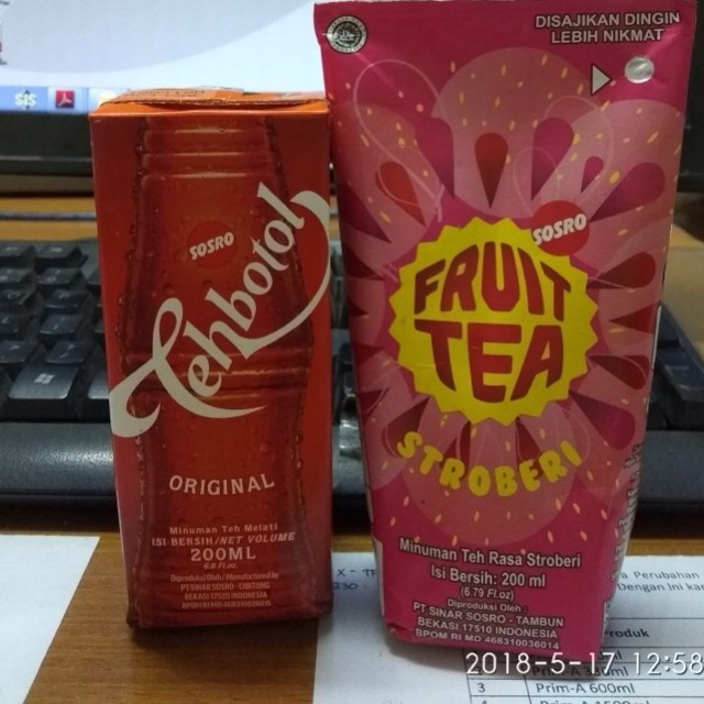 Teh botol 200ml dan Fruit tea 200ml Shopee Indonesia