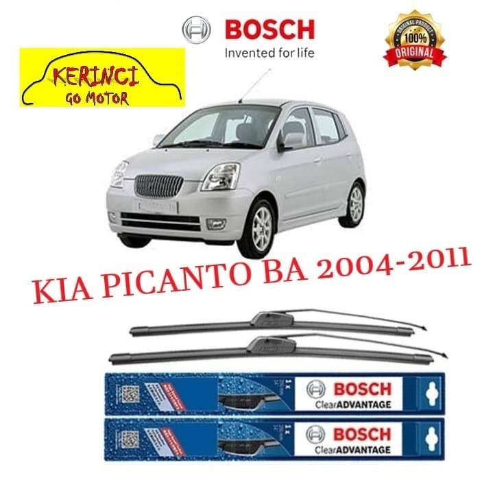 WIPER BOSCH CLEAR ADVANTAGE KIA PICANTO BA 2004-2011 22&quot; &amp; 16&quot; SET