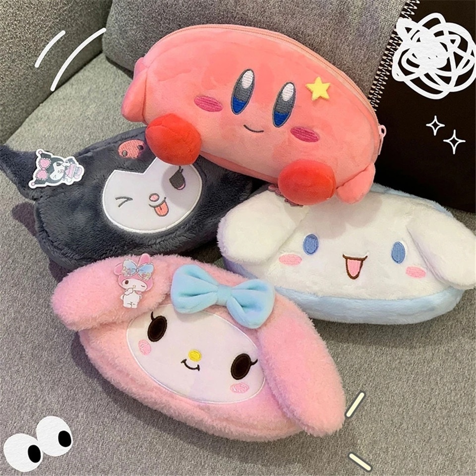 

Plush Pencil Cases For Girls Kawaii Stationery Pencilcase Trousse Scolaire Game Large Capacity Penci