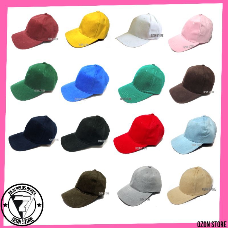 Topi Baseball Caps Topi Distro Pria &amp; Wanita Bahan Rapel Premium