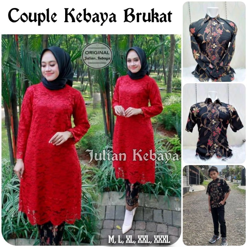 COUPLE KEBAYA TUNIK BRUKAT / KEBAYA COUPLE / BAJU BATIK COUPLE / COUPLE BATIK / COUPLE / KEBAYA Baju