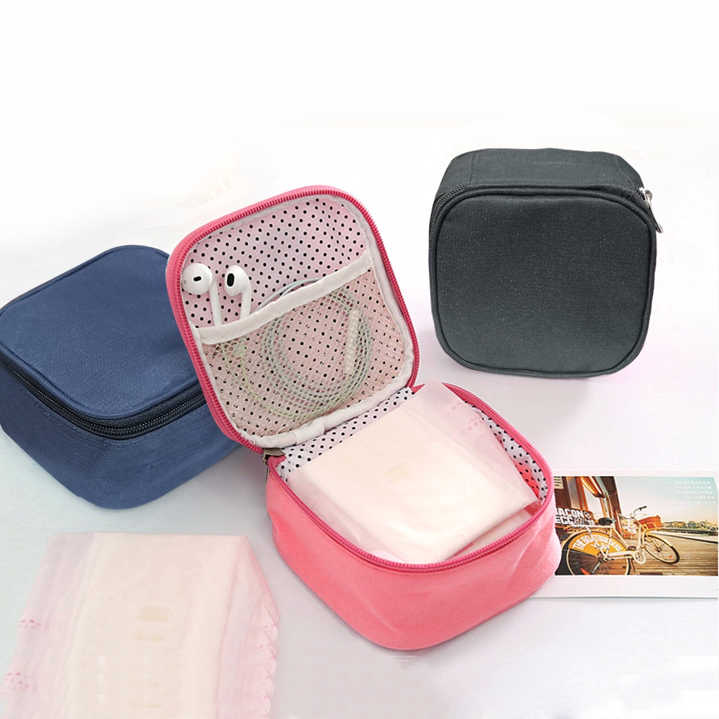 Travel mate tas make up mini travel organizer tas kosmetik kecil dompet pembalut