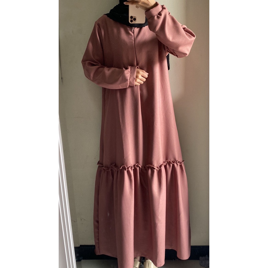 Gamis Polos Wanita Jumbo Ld 120 130 140 JOVINNA DRESS BIG SIZE S M L XL XXL 3XL 5L Gamis Putih Hitam Remaja Terbaru