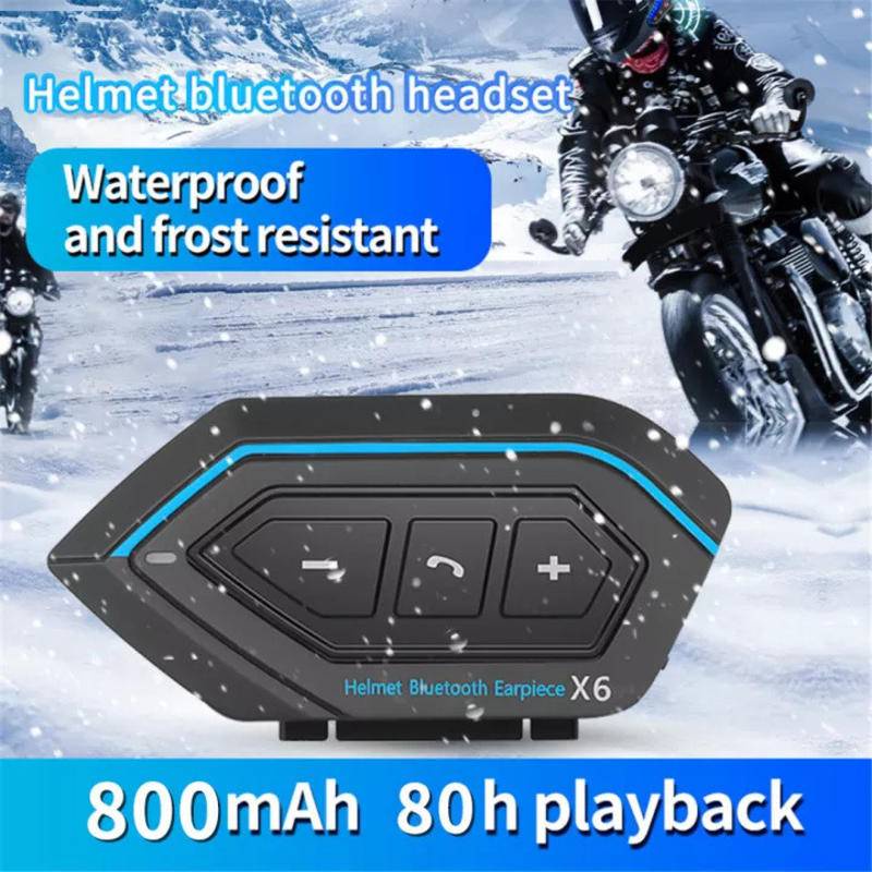【Ready stock 】X6 Bluetooth Rider Intercom/Bluetooth Helm/Headset Helm Bluetooth Wireless WATERPROOF ORIGINAL-1