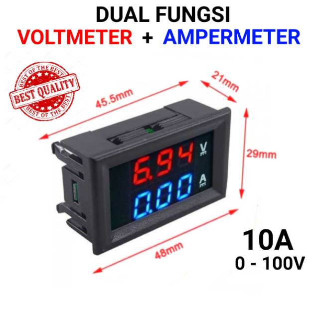 DIGITAL VOLT METER AMPERE METER ALAT UKUR VOLT METER AMPER METER