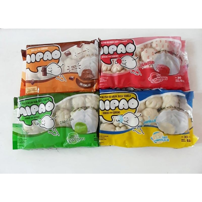 

MIPAO Mini Pao isi 30pcs Rasa Cokelat Pandan Stroberi Vanilla