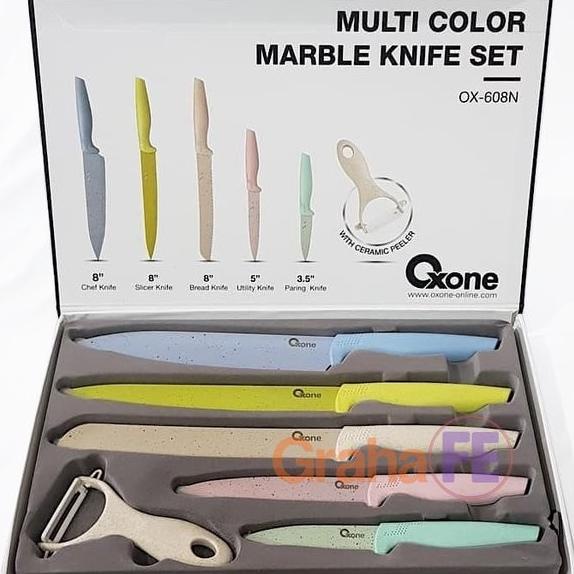 

Grosir Oxone Set Pisau Dapur Stainless Berlapis Marble - 6Pcs Multi E34Cgpjc3V