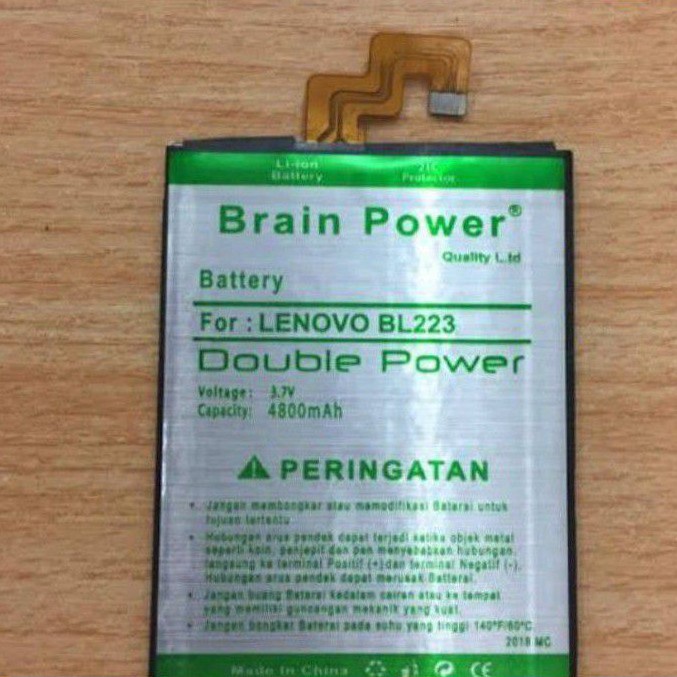 Double Power Battery Batere Batre Baterai Brain Power Lenovo K920 A505E Vibe Z2 Pro BL223 BL 223