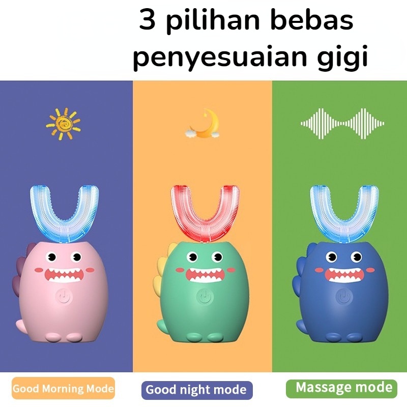 U Shaped Toothbrush Children/Sikat Gigi U Anak Karakter OPP  / Sikat Gigi Bayi Silikon Bentuk U / Sikat Gigi Anak Silikon/sikat gigi anak 2 tahun/sikat gigi anak lembut/sikat gigi anak anak/sikat gigi