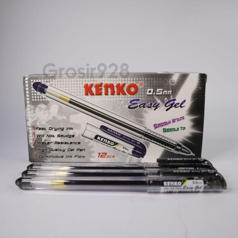 

[XaD ㊗] (Per 12) Pen Gel Easy Gel Kenko 0.5 mm / Pulpen Gel / Pena Gel ||Paling populer