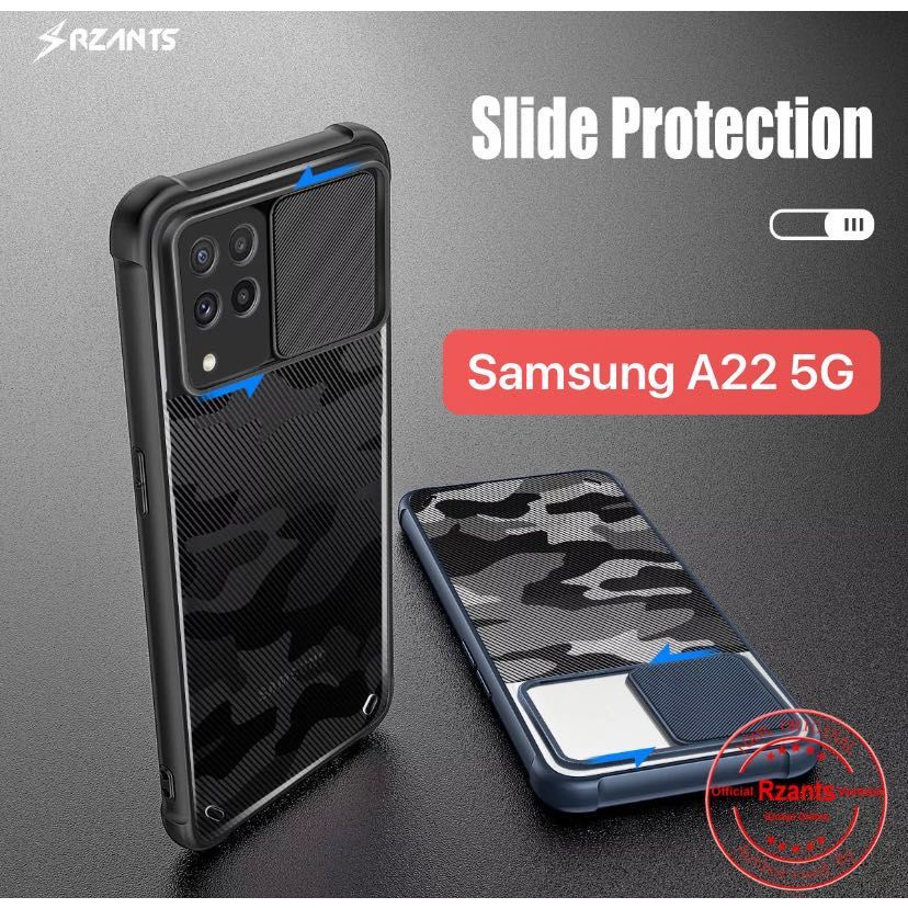 Case Samsung A22 4G 5G M32 M22 Camera Slide Softcase Bening Ring Tali Lanyard Premiium Mewah Silikon