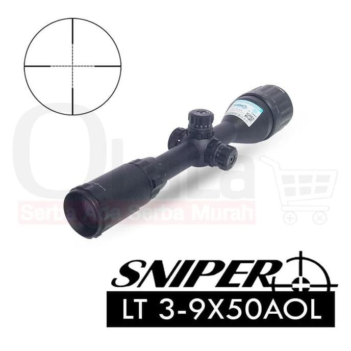 Supoer Murah  TELESCOPE TELESKOP SNIPER LT 3-9X50AOL