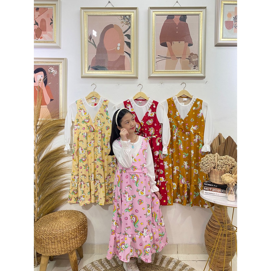 GAMIS ANAK LATIN FASHION 6-10 TAHUN VOXY PREMIUM BAJU MUSLIM  GAMIS  ANAK TANGGUNG REMAJA