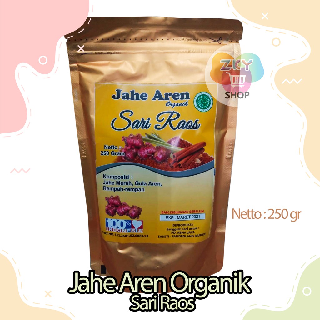 

Jahe Aren Organik 250gr