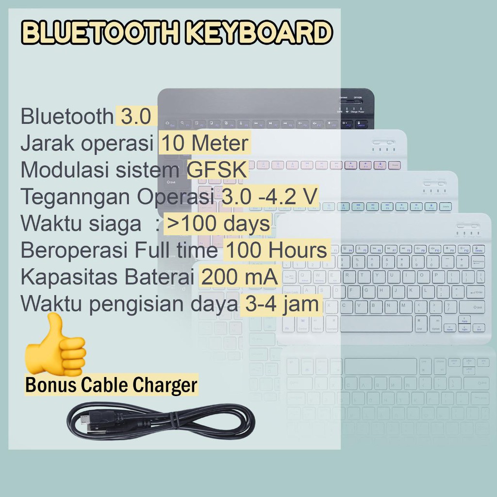 GoodCase - Set Mouse Dan Keyboard Wireless For iOS, Windows, &amp; Android