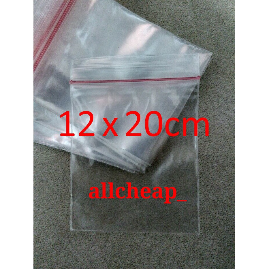 100LBR plastik KLIP 12x20 plastic clip seal zipper bag sealer ziplock PE